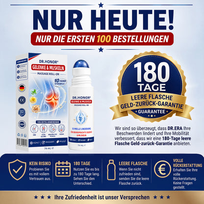 🇩🇪 𝐃𝐑.𝐇𝐎𝐍𝐎𝐑® 💠 Massage Roll-On für Gelenke & Muskeln 🌿 – 10-facher Naturkomplex