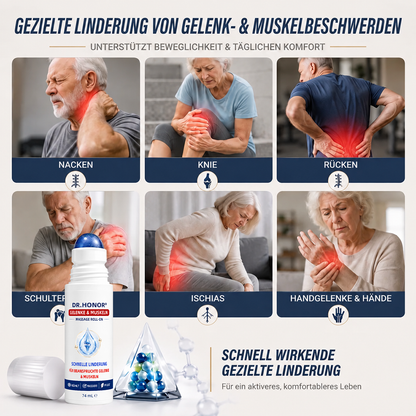 🇩🇪 𝐃𝐑.𝐇𝐎𝐍𝐎𝐑® 💠 Massage Roll-On für Gelenke & Muskeln 🌿 – 10-facher Naturkomplex