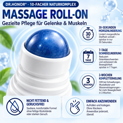 🇩🇪 𝐃𝐑.𝐇𝐎𝐍𝐎𝐑® 💠 Massage Roll-On für Gelenke & Muskeln 🌿 – 10-facher Naturkomplex